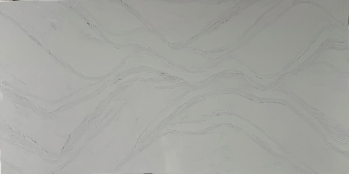 OLB7082 سلسلة الكوارتز الأبيض السطح الممر المصنع السطح الكوارتز التجاري السعر التخريبي الصداقة للبيئة