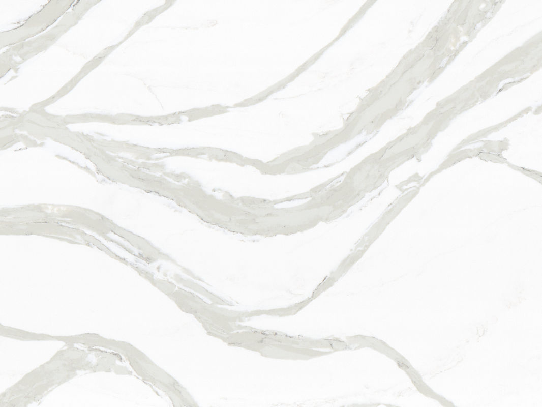 OLK7528 أسطح حجر الكوارتز المفضلة لدى المقاولين وتجار الجملة من نمط الحجر الطبيعي للموجة الكبيرة